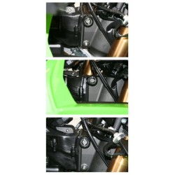 Protections de butée de direction R&G RACING noir Kawasaki ZX-6R/10R