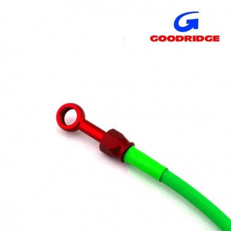 Brake Line 30cm ( 11,8" ) GREEN - Fittings RED